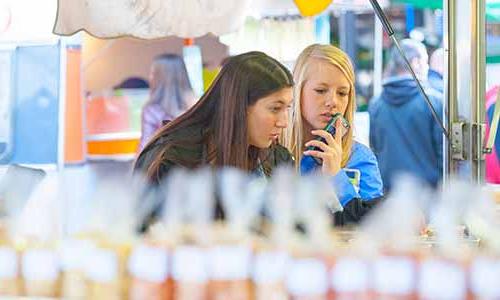 Students in a European market