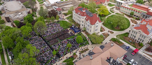 2023 Commencement Ceremony - aerial view