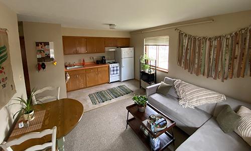 Living room view of a Hartwell Apartment